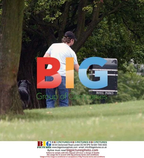 James Dreyfus Walks Dogs in London Park