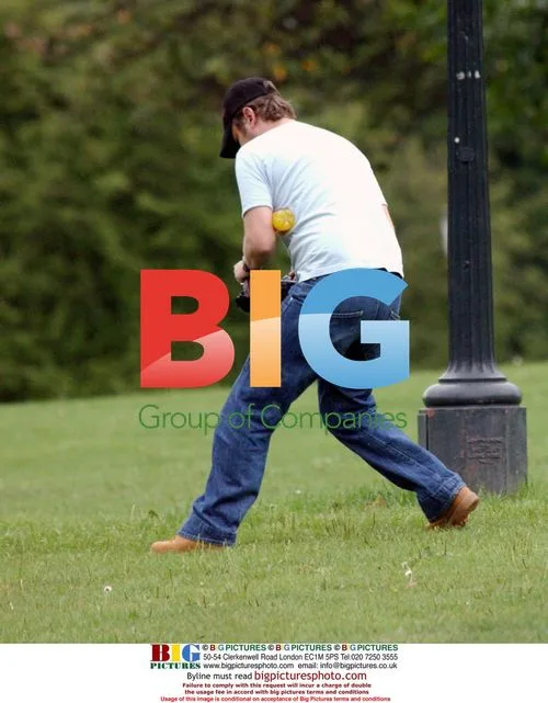 James Dreyfus Walks Dogs in London Park