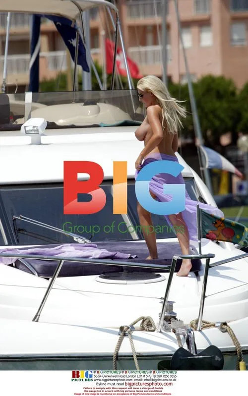 Michelle Marsh Topless Sunbathing on Boat