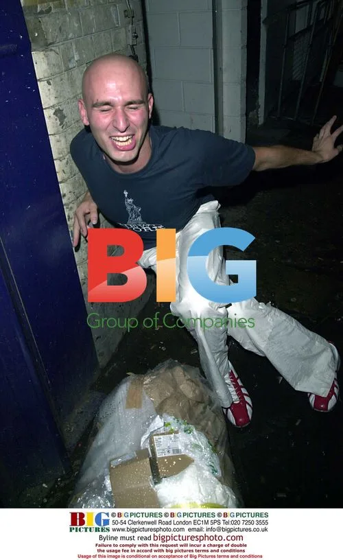 Marco Sabba jumps into bins after Big Brother party