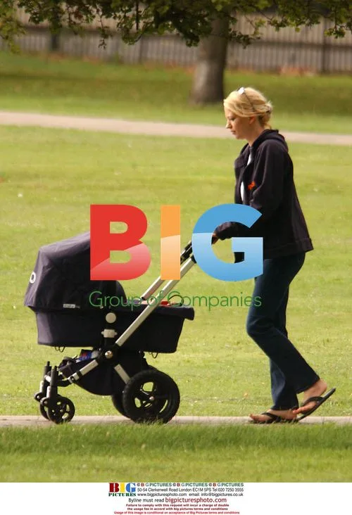 DJ Sara Cox Out With Baby in London Park