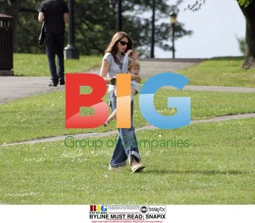 Jools Oliver with Daughters in Park