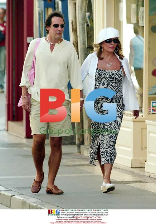 Joan Collins and Boyfriend in St. Tropez