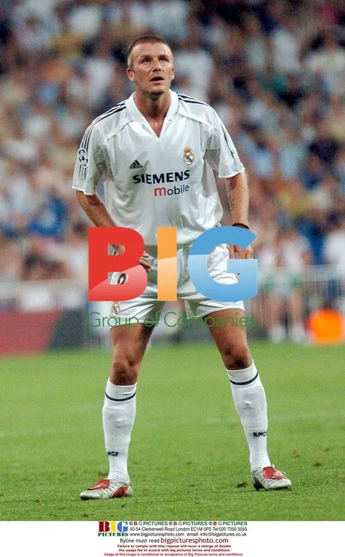 David Beckham Plays for Real Madrid in Champions League