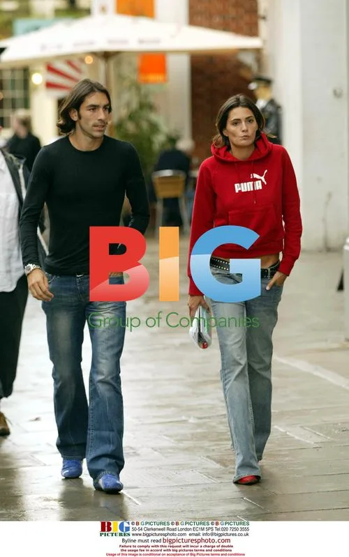 Robert Pires out with friend in London