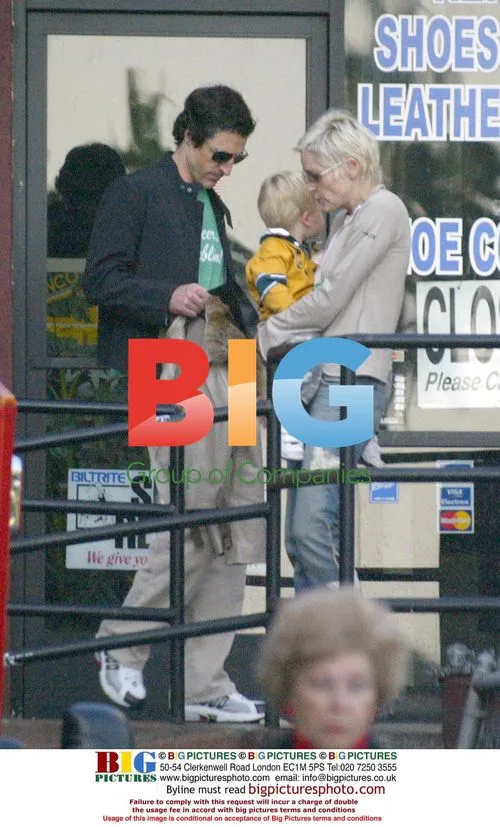 Sharon Stone out shopping with son and boyfriend