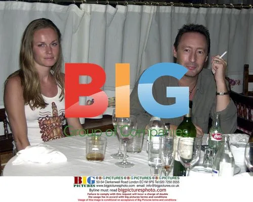 Cynthia and Julian Lennon pose on holiday