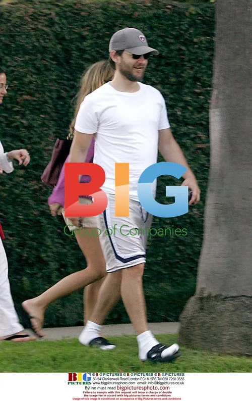 Tobey Maguire visiting friends in West Hollywood