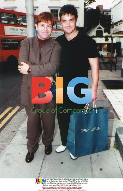 Elton John and Robbie Williams Shopping in London