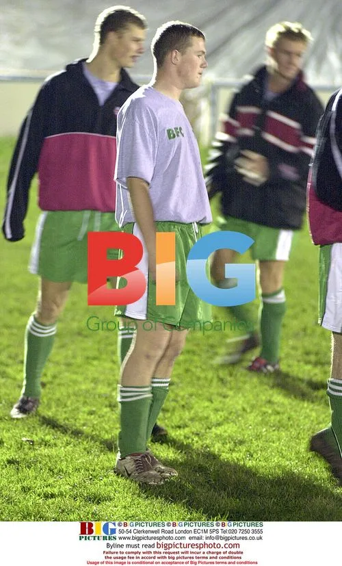 Graham Rooney Warms Up for Burscough FC