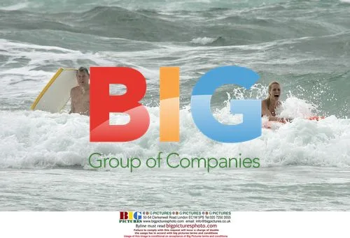 Vic Reeves and Nancy Sorrell Bodyboarding