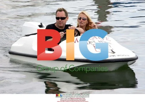 Nancy Sorrell and Vic Reeves on Boat