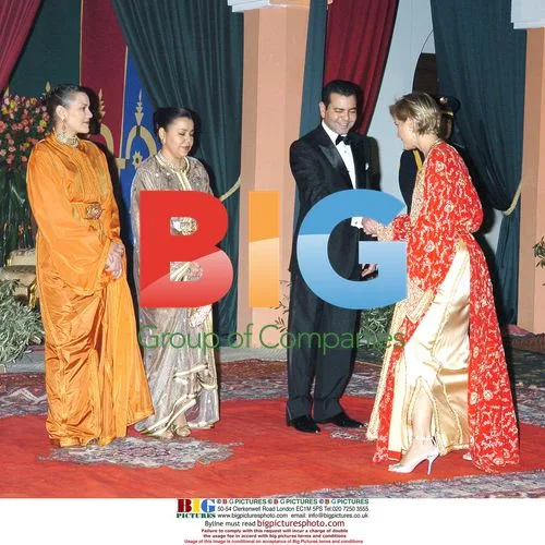 Melita Toscan Du Plantier, Moulay Rachid, and Lalla Hasma at Marrakesh Film Festival