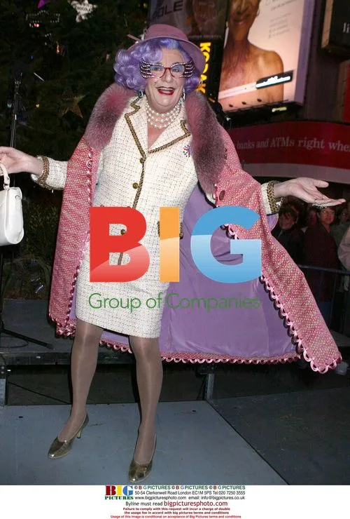 Dame Edna Everage and Brooke Shields at Broadway Tree Lighting