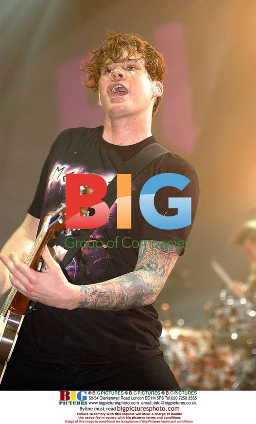 Tom Delonge of Blink 182 performing in London