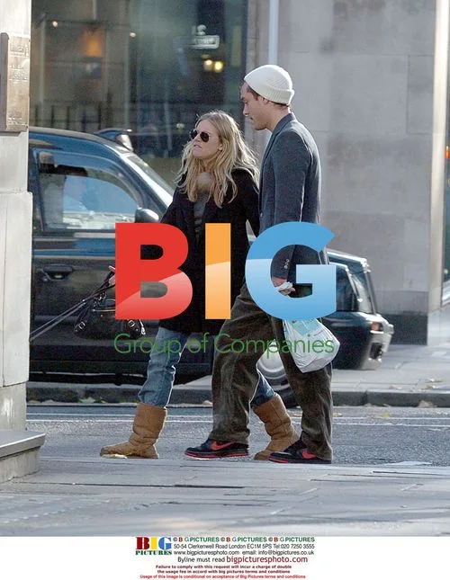 Jude Law and Sienna Miller in London