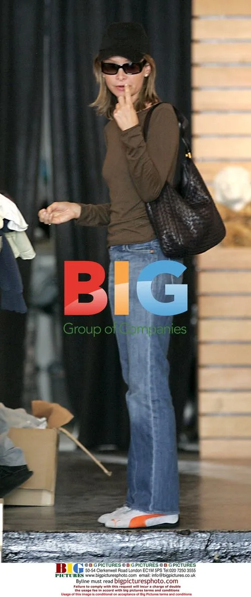 Calista Flockhart and son Liam Christmas shopping