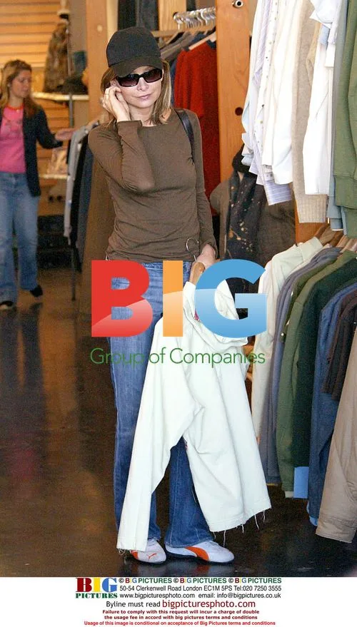 Calista Flockhart and son Liam Christmas shopping