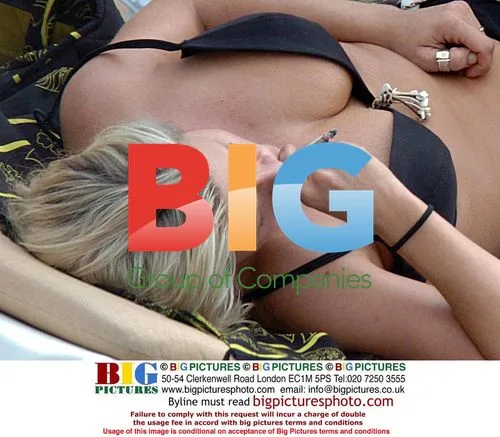 Samantha Fox on holiday in the Canary Islands