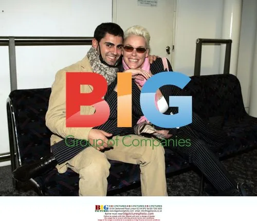 Bridgette Nielson and Mattia Disse Arrive in London