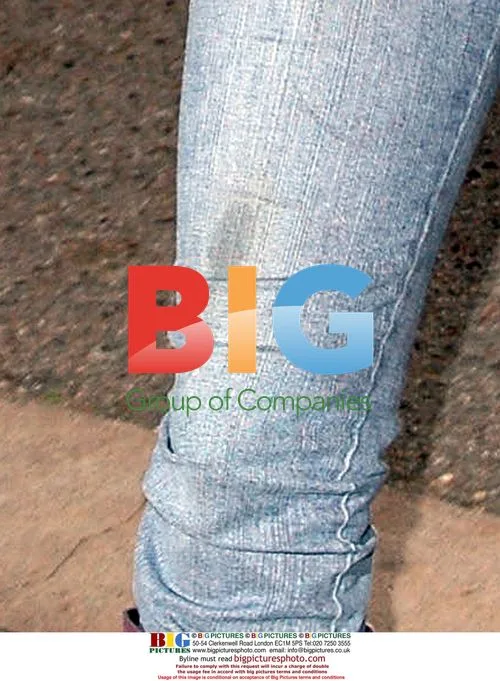 Paris Hilton With Stain on Jeans