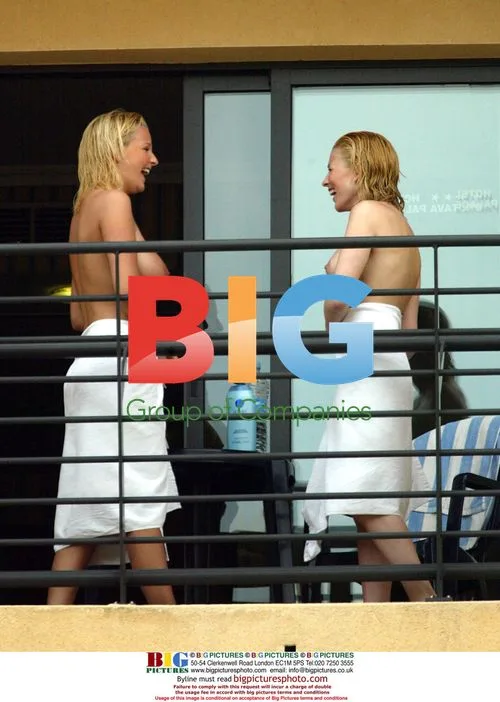 Glamour Models Michelle Marsh and Jo Hicks in Pool