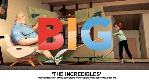 The Incredibles family at home