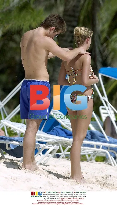 Hollyoaks Couple on Beach in Barbados