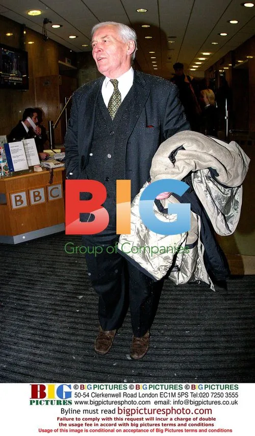 Politician Tony Benn at BBC Studios