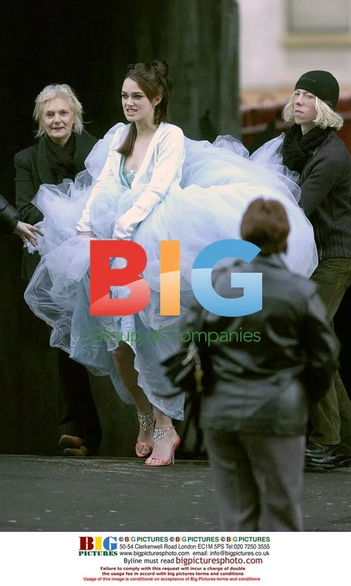 Actress Kiera Knightley on Film Set in Glasgow