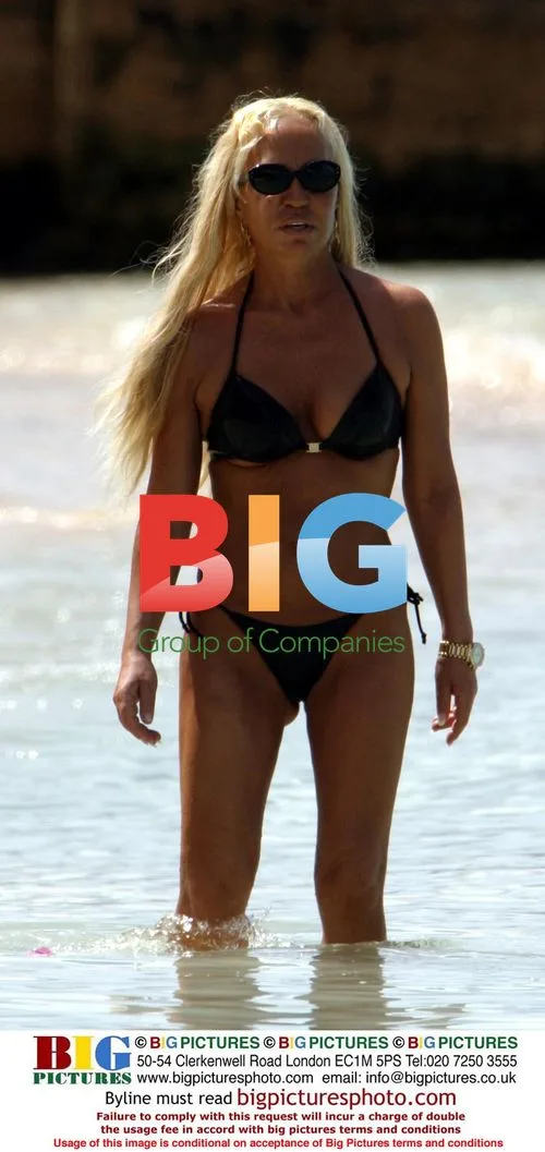 Donatella Versace on Caribbean Vacation