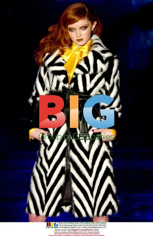 Model Lily Cole at Julien McDonald Catwalk