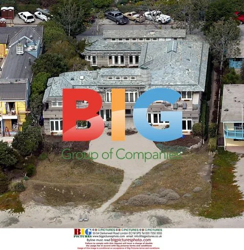 Aerial view of Steven Spielberg's Malibu home