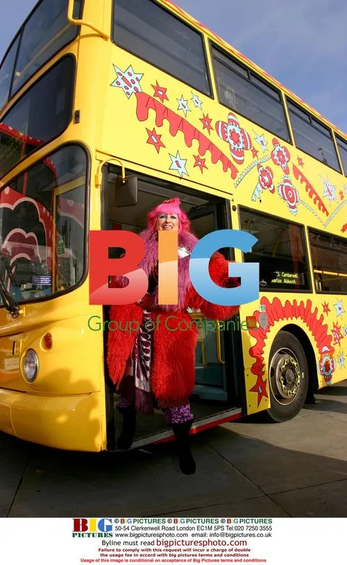 Zandra Rhodes at London bus launch