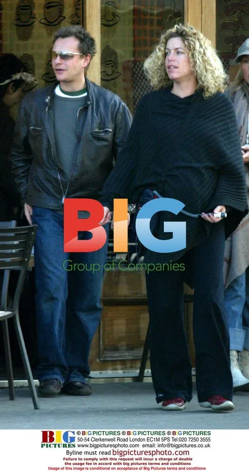 Actor Neil Stuke and friend at Starbucks