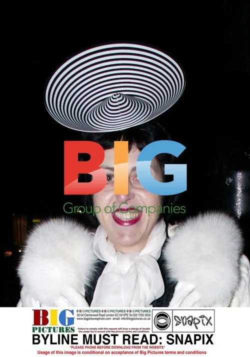 Isabella Blow Wearing Eccentric Hat in London