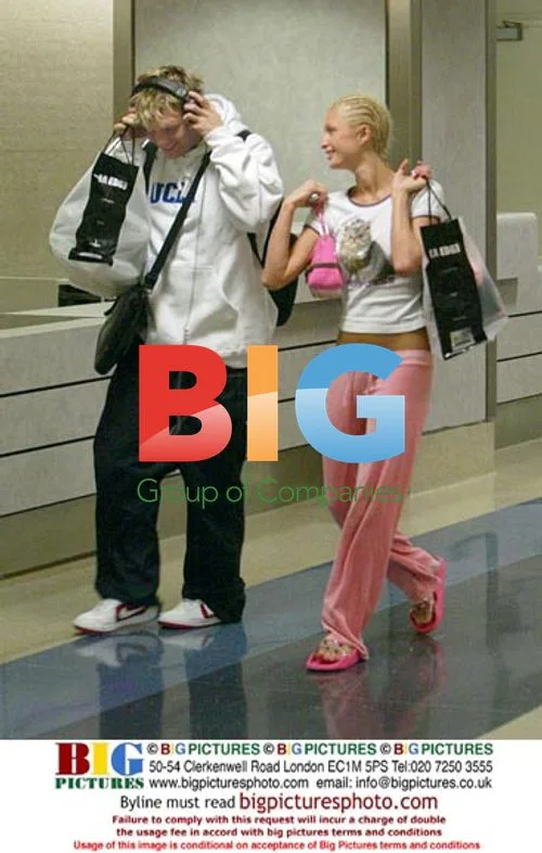 Paris Hilton at LAX with Nick Carter