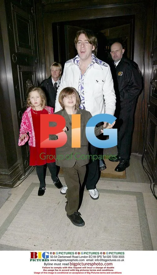 Jonathan Ross with his children at 'School Of Rock' party