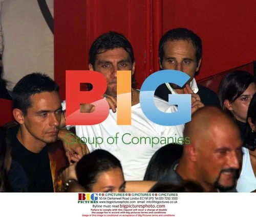 Bobo Vieri and Pippo Inzaghi at Discoteque Opening