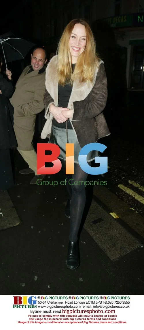 Model Jerri Hall leaves Ivy restaurant in London