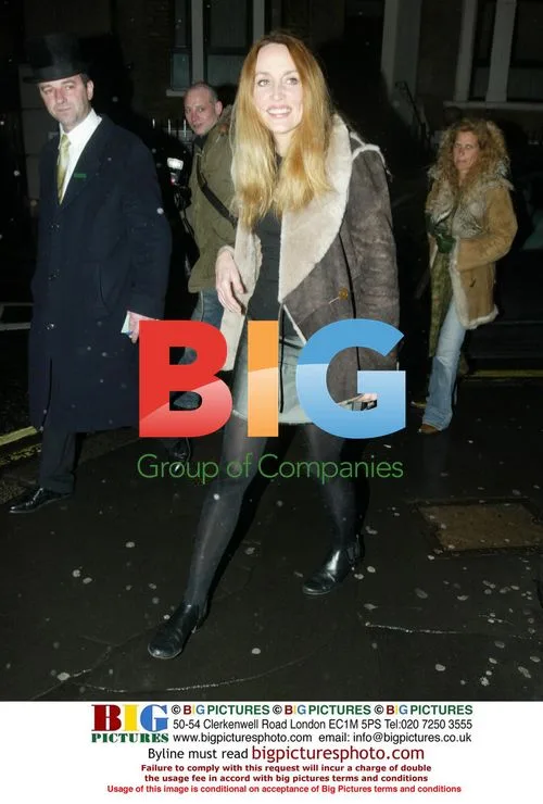 Jerri Hall Leaving the Ivy in London