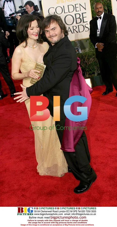 Jack Black and Laura Kightlinger at 2004 Golden Globes