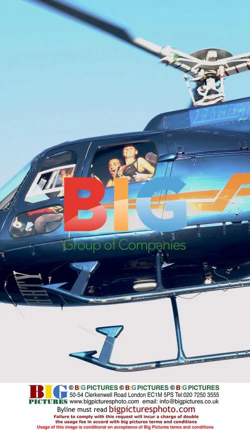 Peter Andre and Jordan in Helicopter
