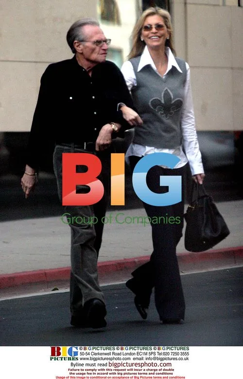 Larry King and Wife Shawn Strolling in Beverly Hills