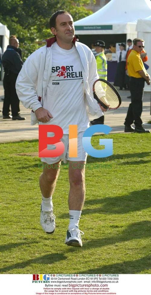 Angus Deayton at 'Evening of Aces' charity tennis match