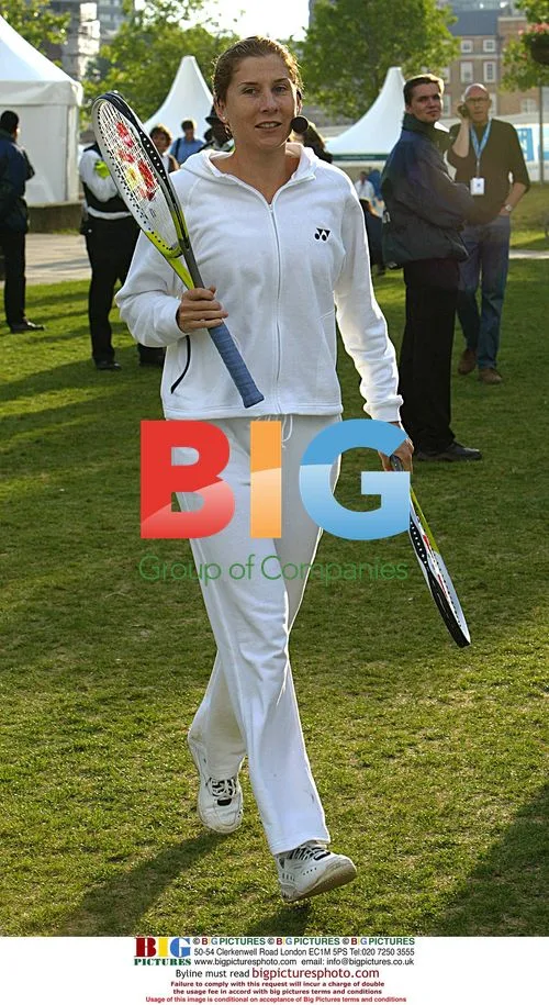 Ex-Tennis Star Monica Seles at 'Evening of Aces' Charity Match