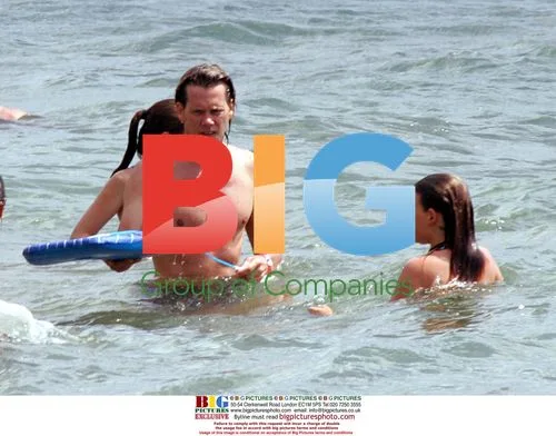 Kevin Bacon with Family in Maui