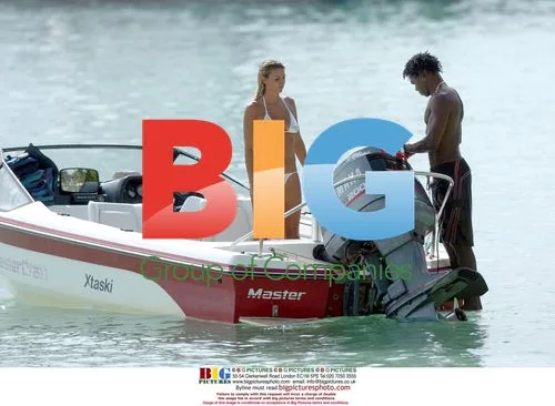 Scott Sullivan and Jodie Marsh on Barbados Beach