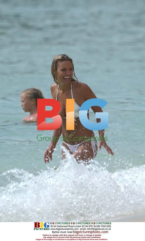 Scott Sullivan and Jodie Marsh on Barbados Beach