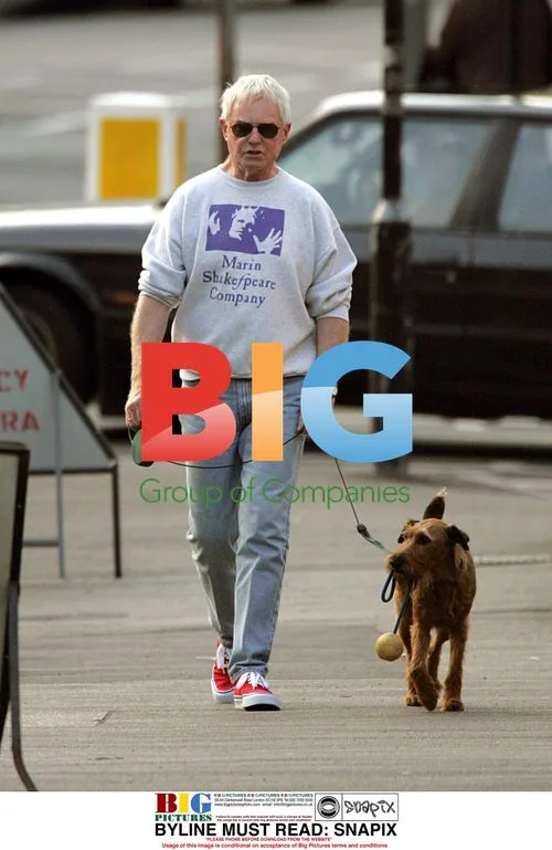 Sir Derek Jacobi Out Walking Dog in London